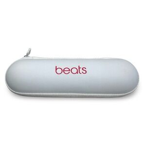 Beats by Dre Pill Replacement Protective Headphone Carrying Case White Red Logo